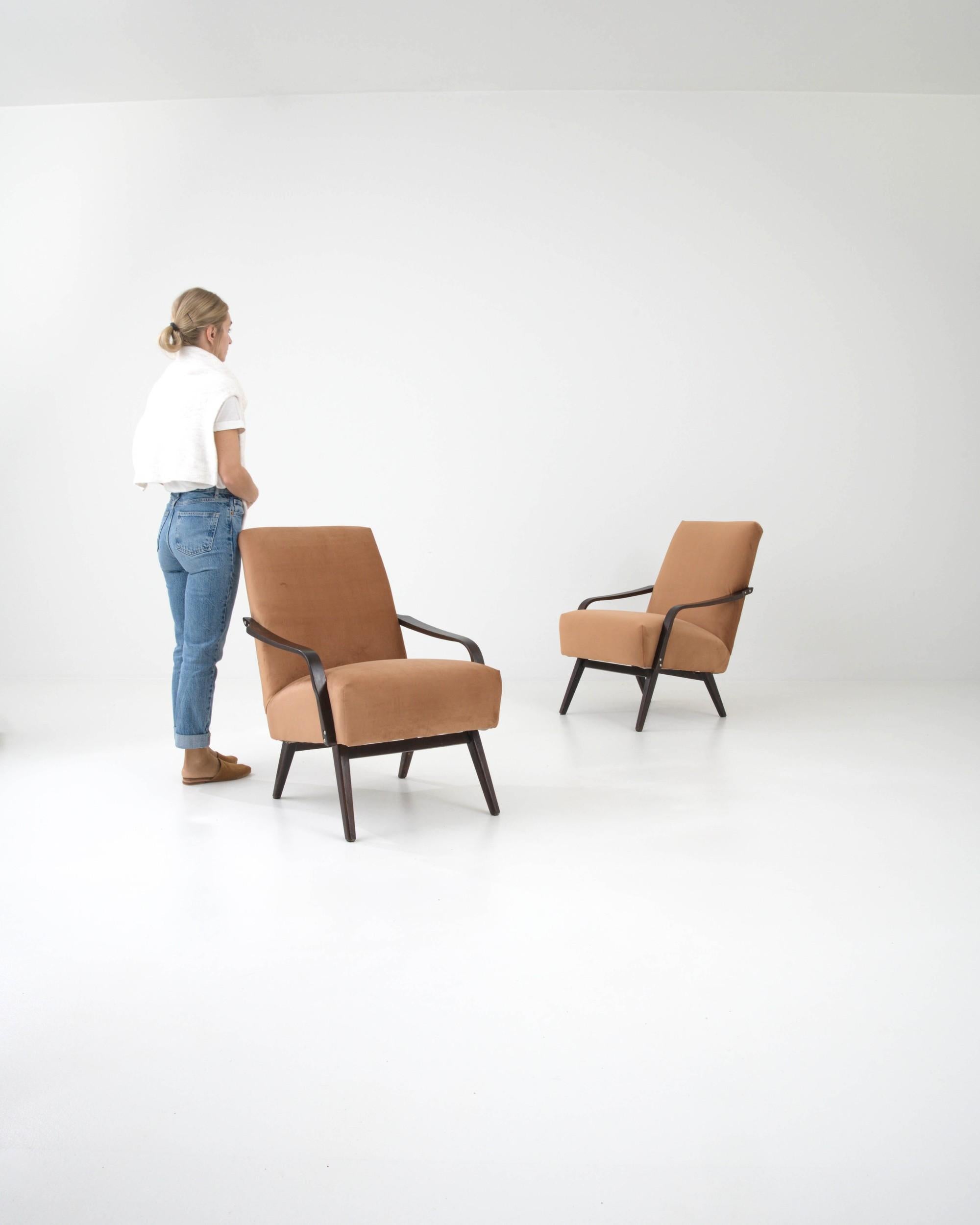 Mid-Century Modern 20th Century Armchairs by TON, a Pair For Sale
