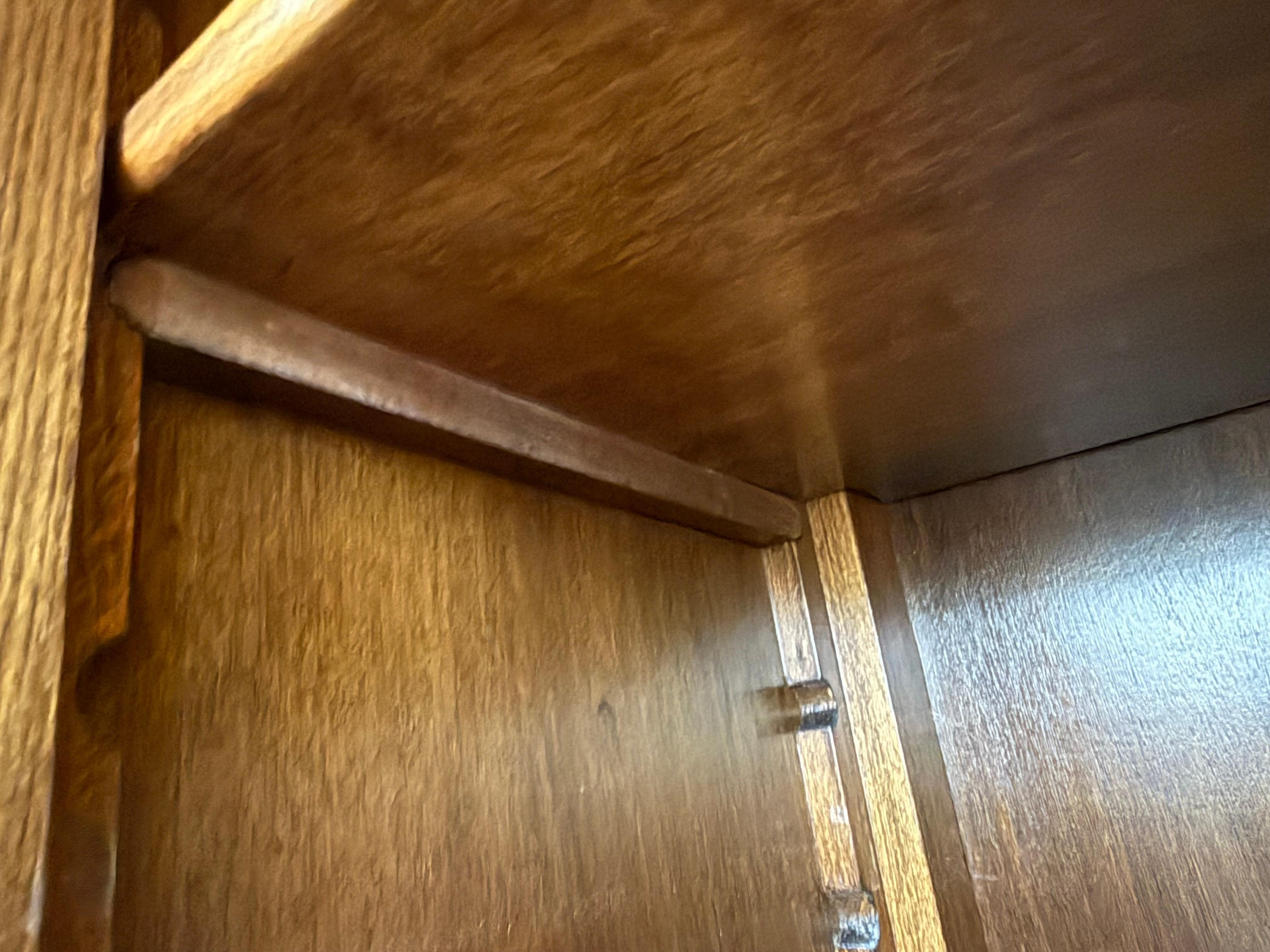 20th Century Armoire, Kitchen Cabinet with Two Doors, Carved Walnut, Spain For Sale 4