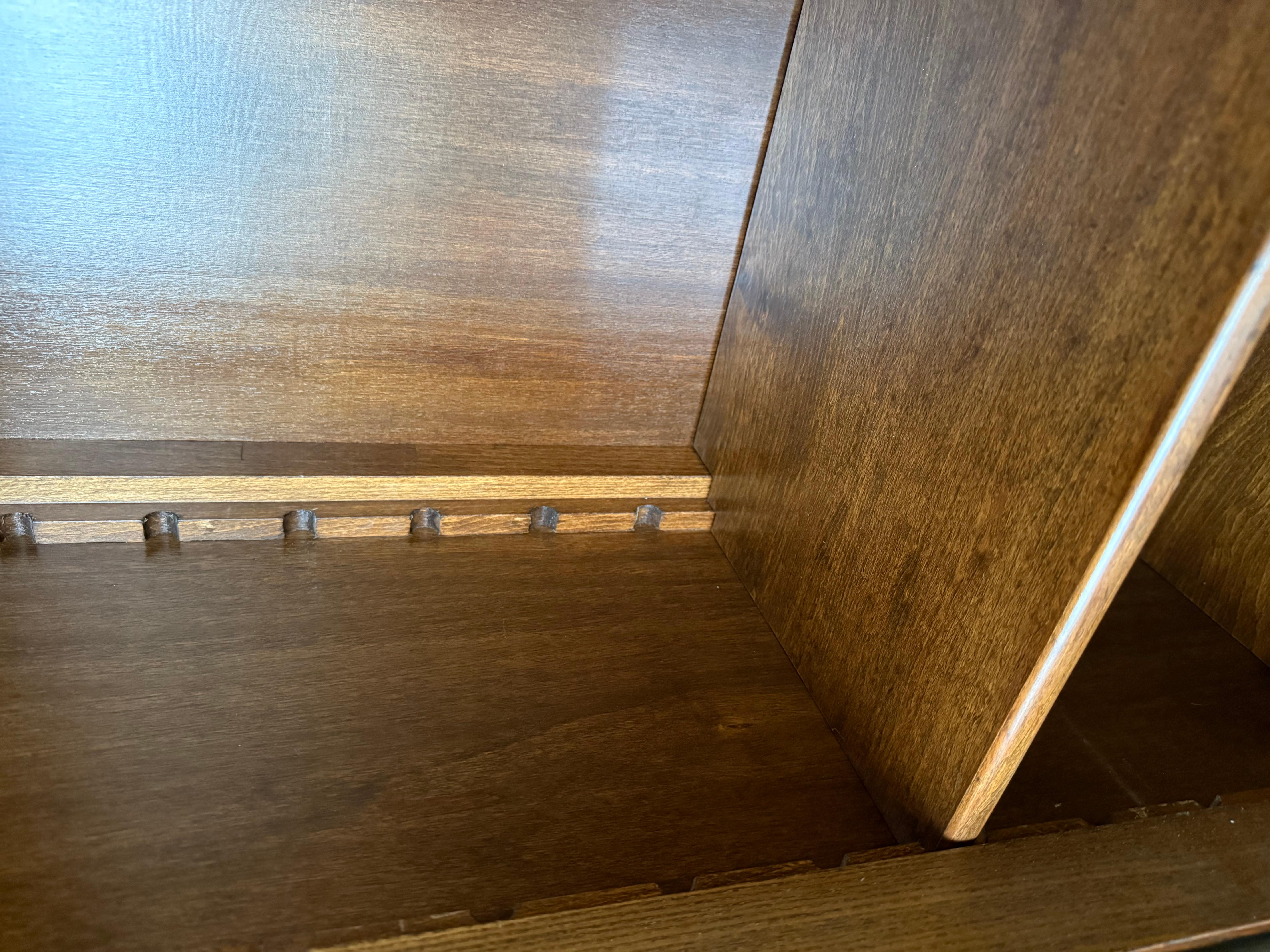 20th Century Armoire, Kitchen Cabinet with Two Doors, Carved Walnut, Spain For Sale 3