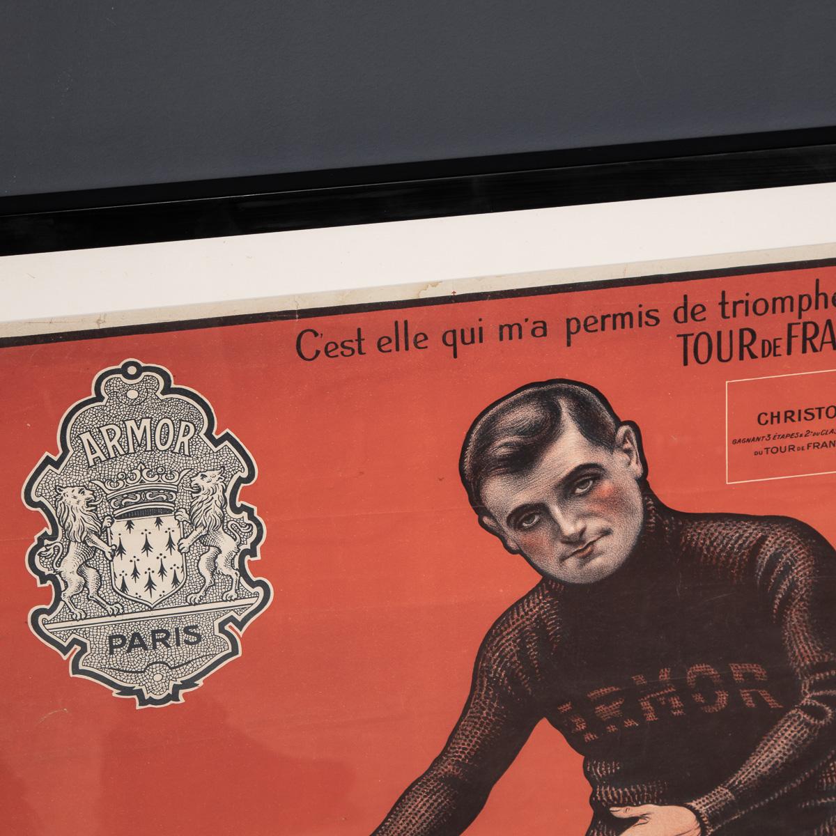 Paper 20th Century Armor Bicycles Poster of Eugene Christophe, c.1912 For Sale