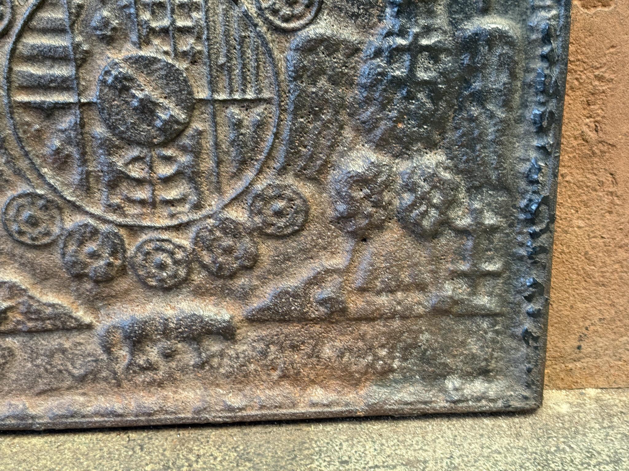 20th Century 'Arms of Loraine' Fireback / Backsplash, Louis XIV Style For Sale 9
