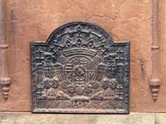 Plaque de cheminée Loraine du 20ème siècle, style Louis XIV