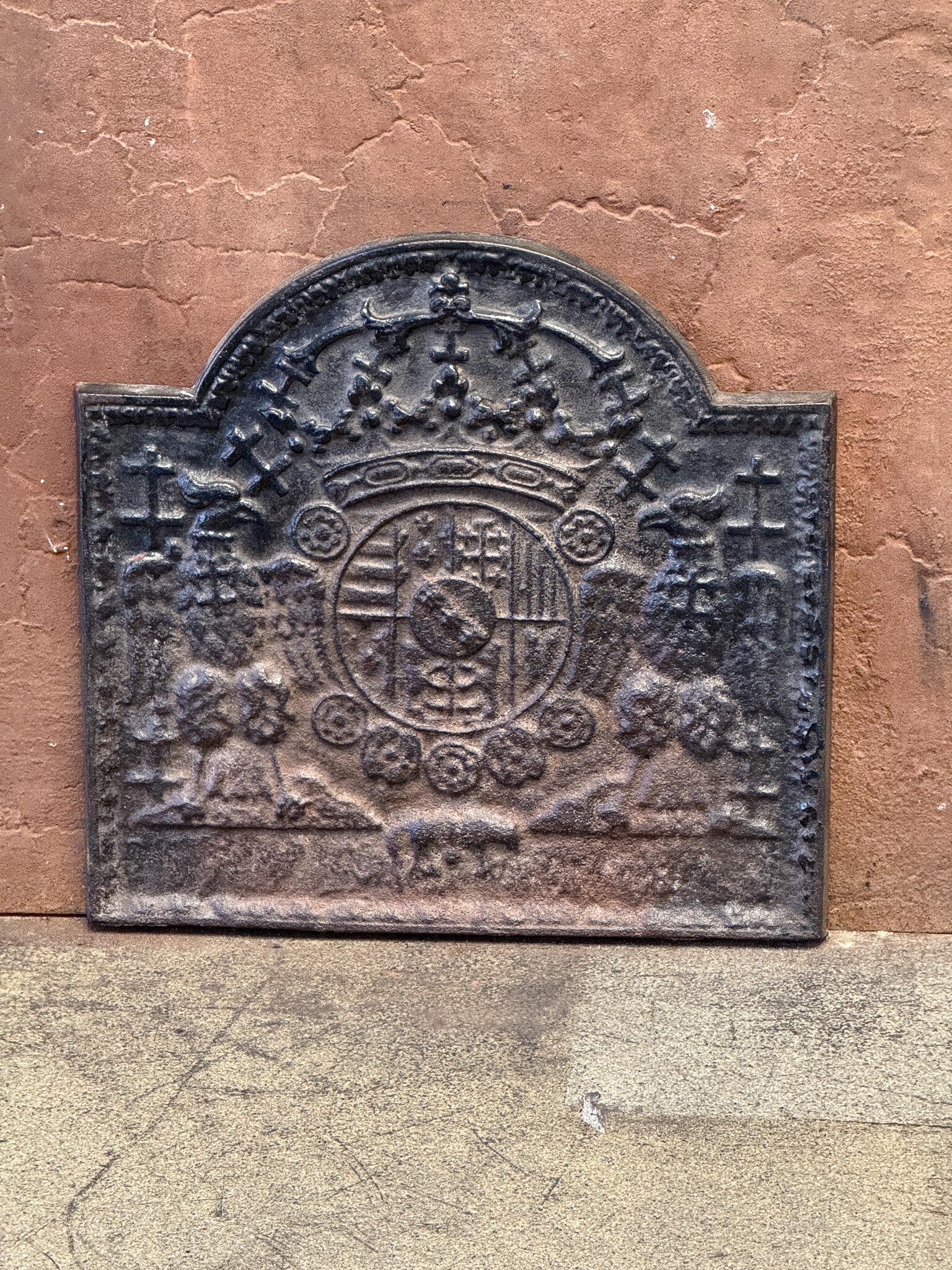 French 20th Century 'Arms of Loraine' Fireback / Backsplash, Louis XIV Style For Sale