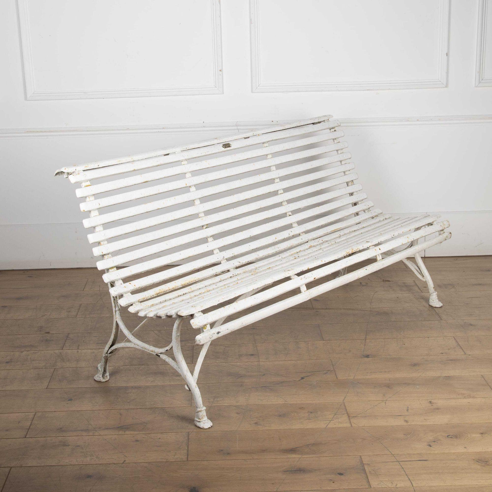 20th Century Arras Garden Bench In Good Condition In Gloucestershire, GB