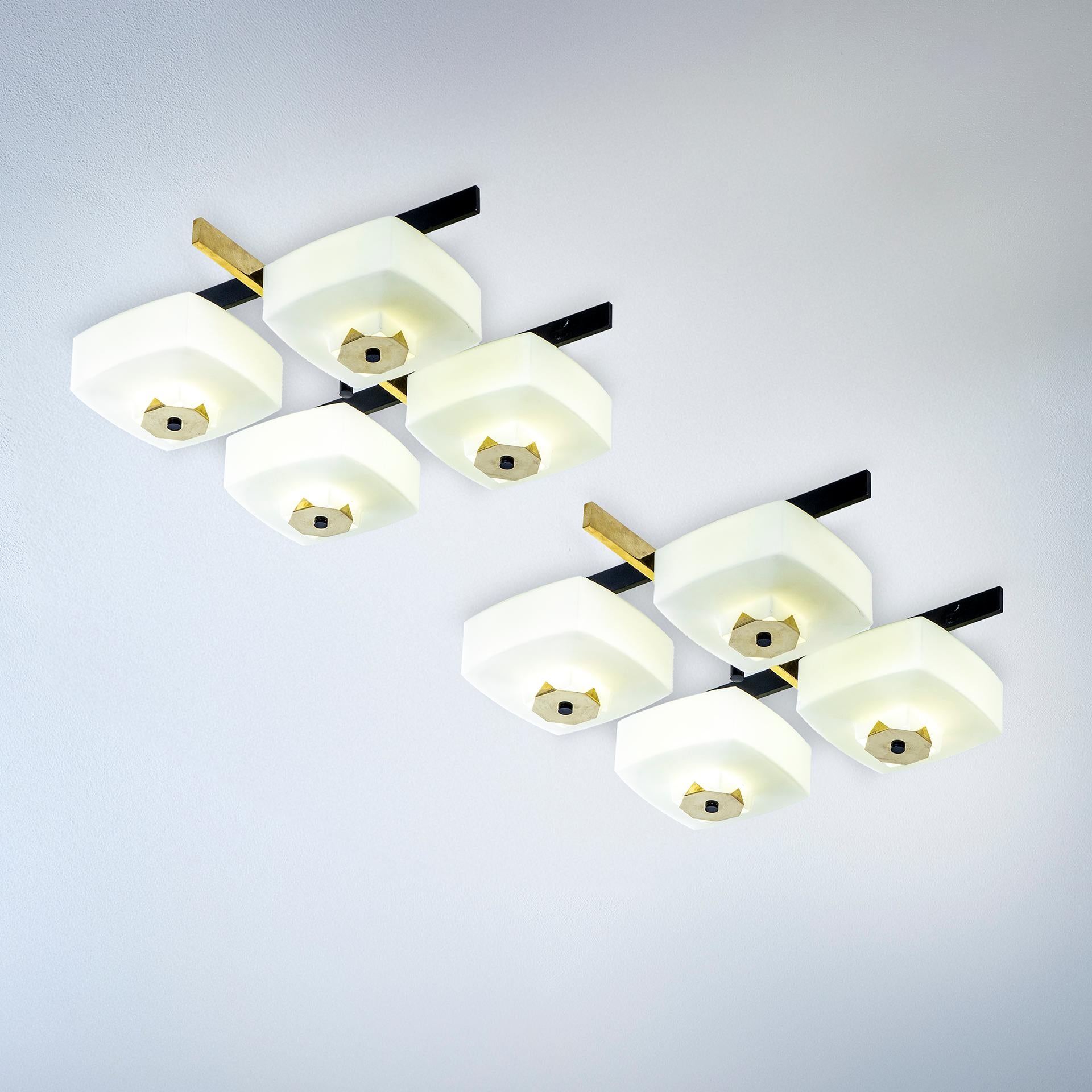 Mid-Century Modern 20th Century, Arredoluce Pair of Ceiling Light 1960 For Sale