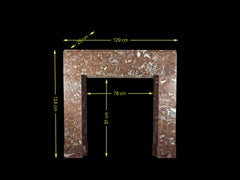 20th Century Art Deco Belgian Marble Fireplace Mantel