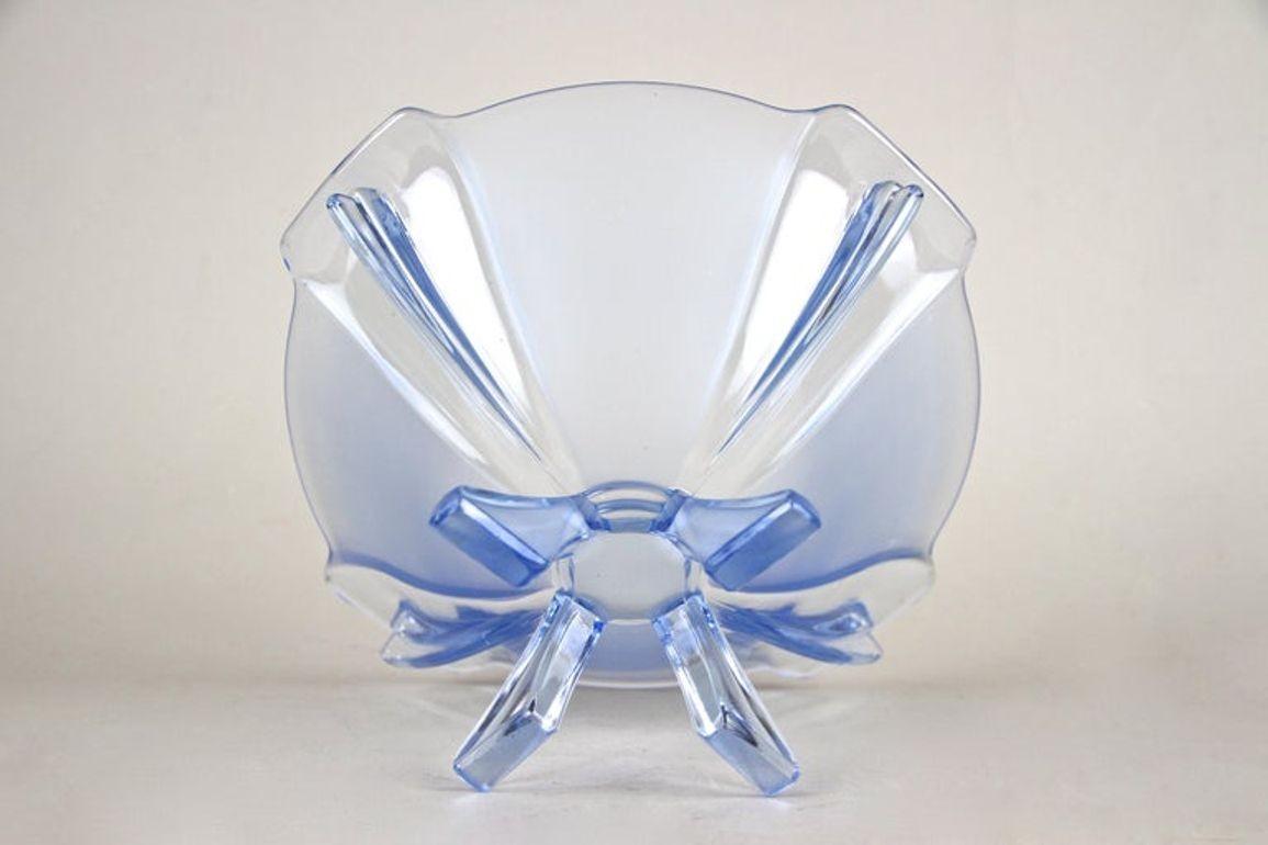 Ciotola in vetro blu Art Deco del XX secolo, Austria, 1920 circa in vendita 6