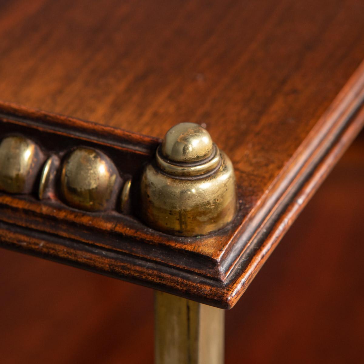 20th Century Art Deco Brass & Mahogany Drinks Trolley, c.1930 7