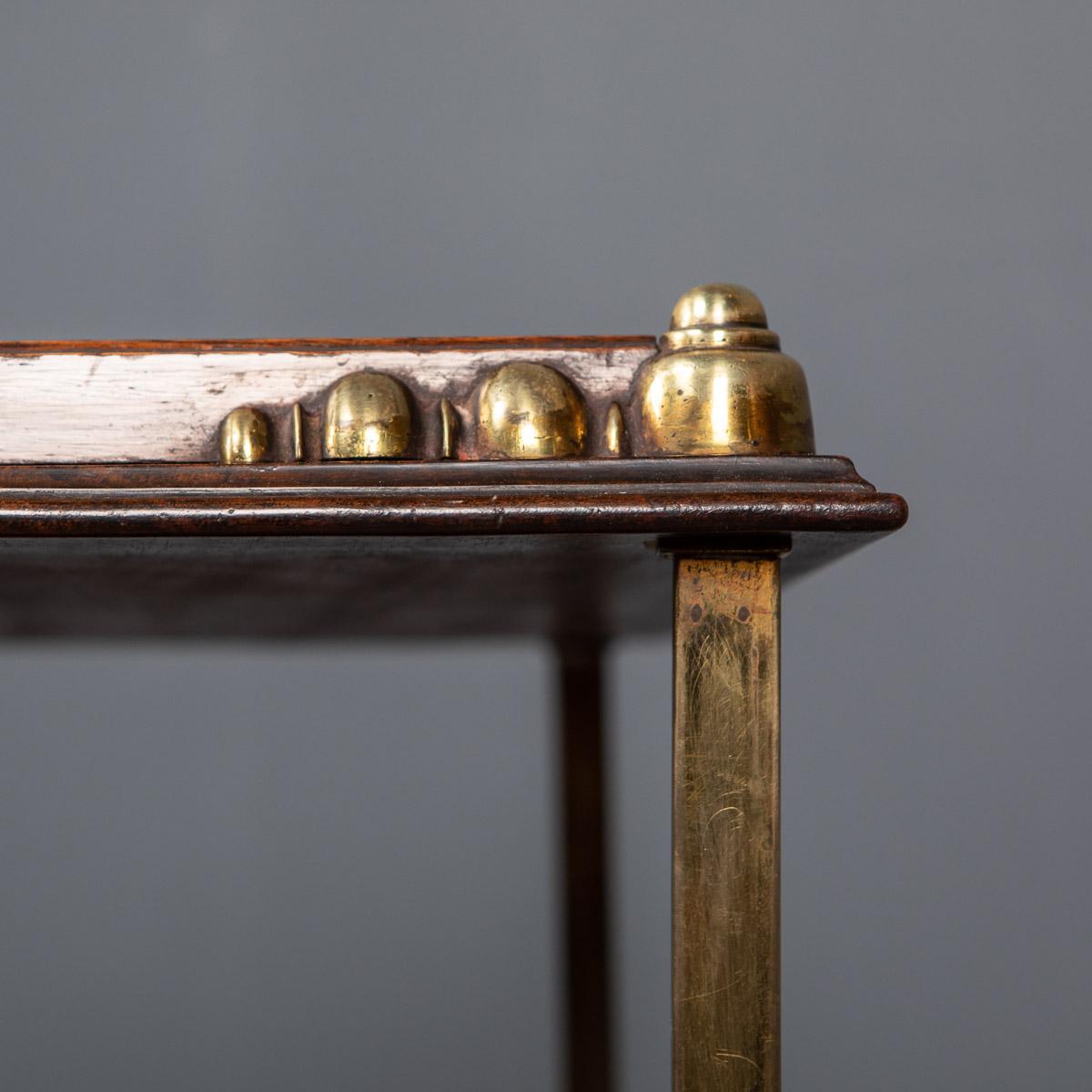 20th Century Art Deco Brass & Mahogany Drinks Trolley, c.1930 12