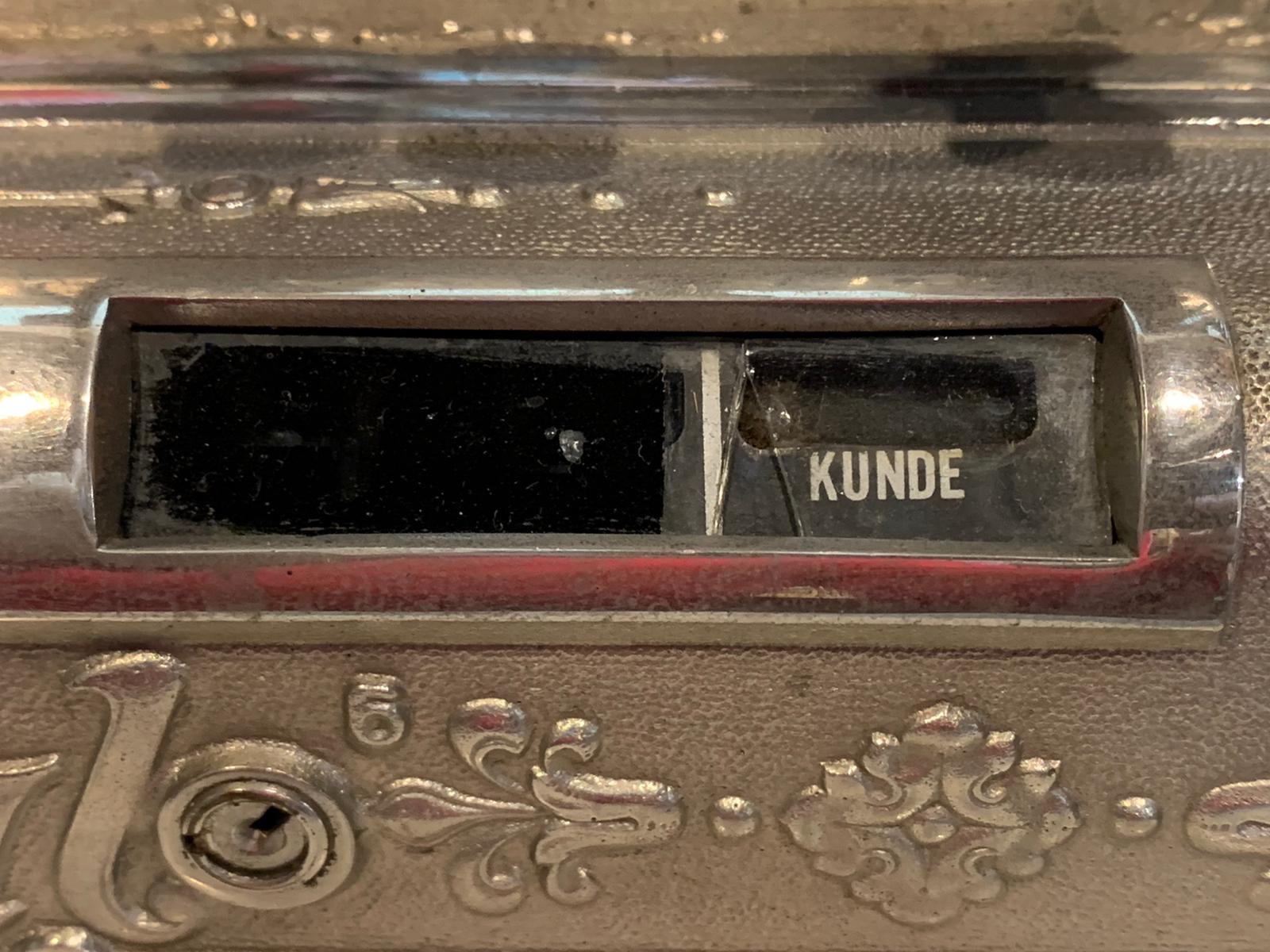 nationale Registrierkasse aus Dänemark:: 20. Jahrhundert:: Art Deco:: vermessingt:: 1920er Jahre 7