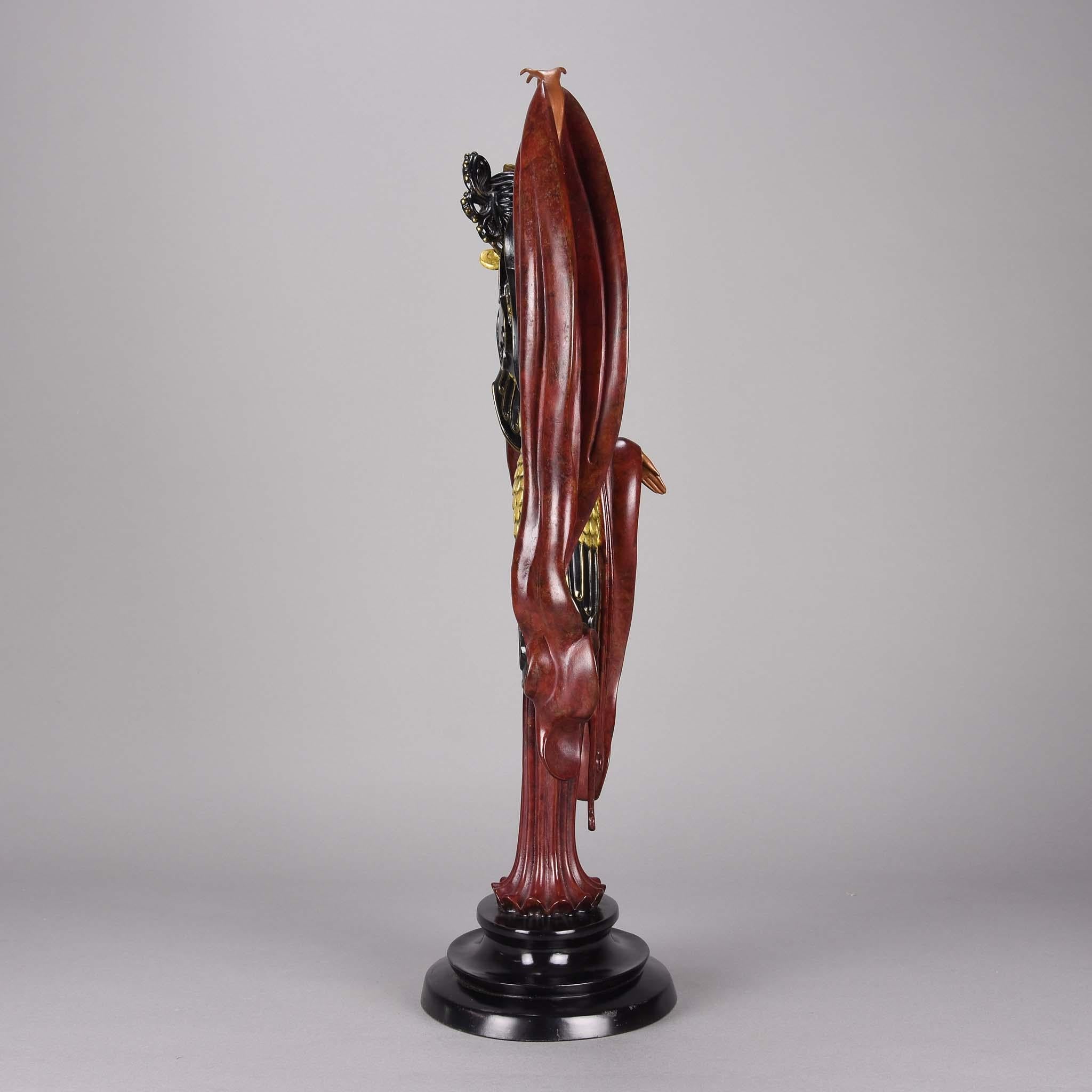 Bronze des 20. Jahrhunderts im Art déco-Stil mit dem Titel „Chinesische Legende“ von Erté (Gegossen) im Angebot
