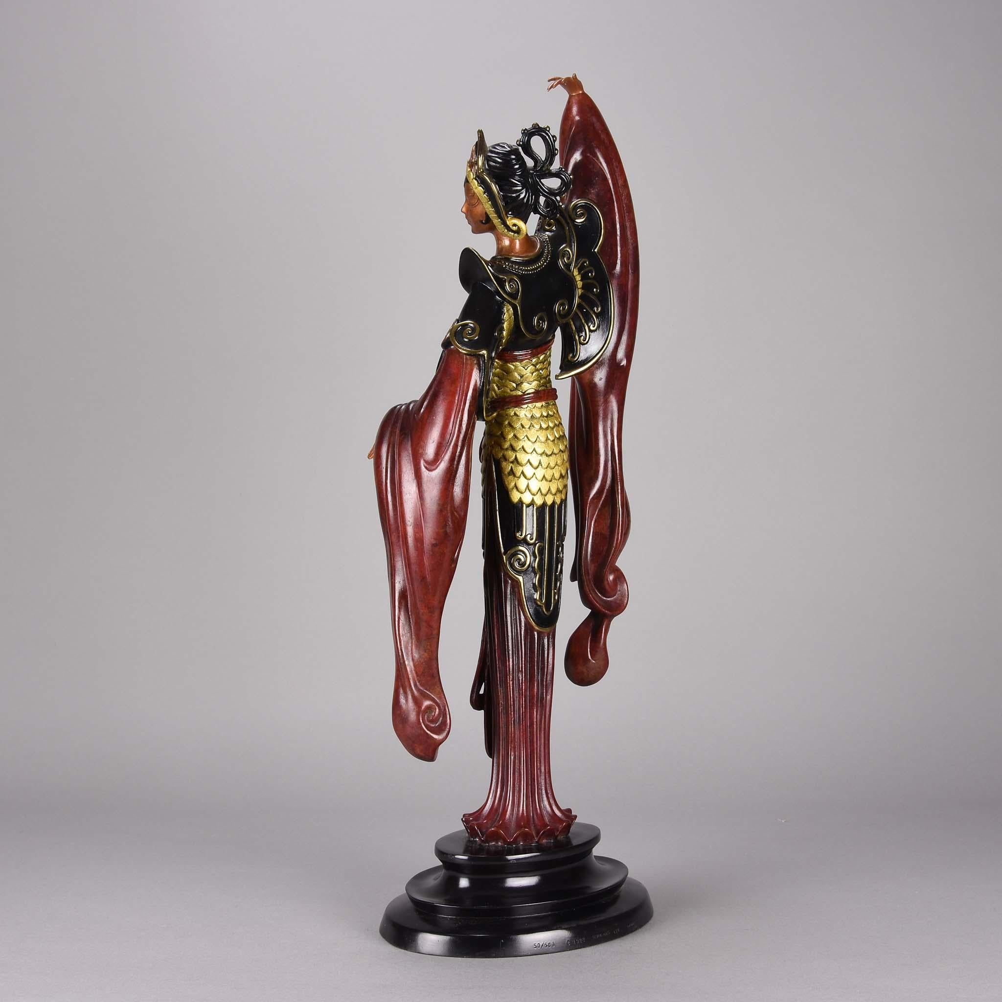 Bronze des 20. Jahrhunderts im Art déco-Stil mit dem Titel „Chinesische Legende“ von Erté im Angebot 2