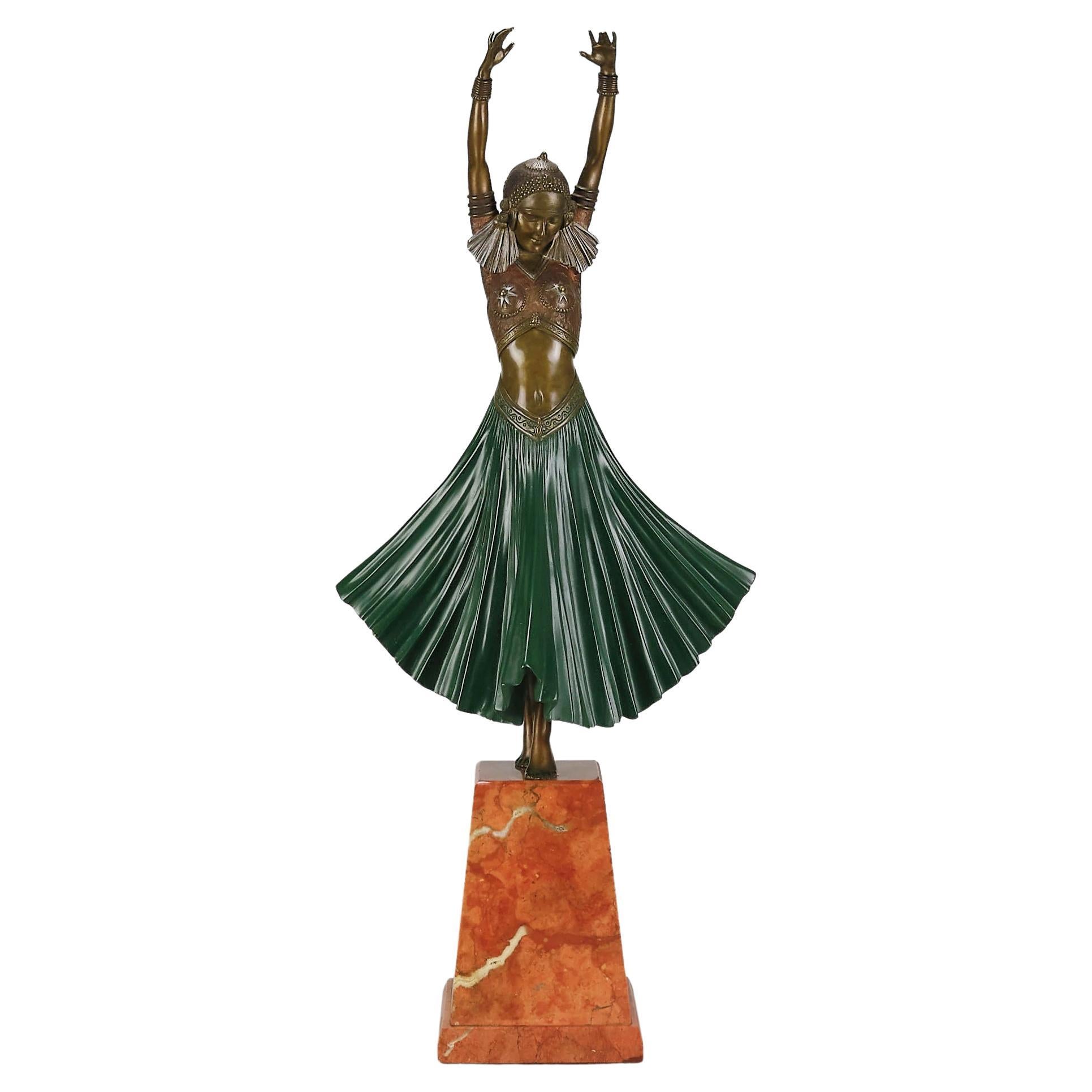 20th Century Art Deco Bronze Entitled "Hindu Dancer" by Demetre Chiparus