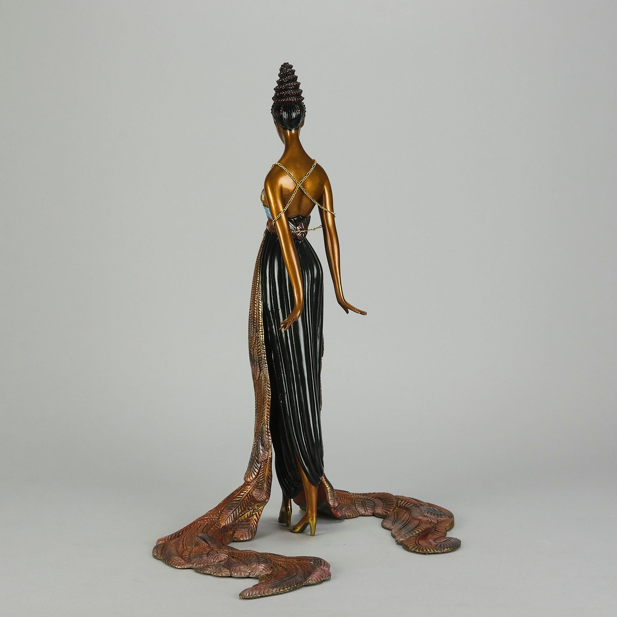 20th Century Art Deco Cold-Painted Bronze entitled 