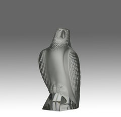 Scultura in cristallo Art Deco del XX secolo intitolata "Aigle" di Marc Lalique