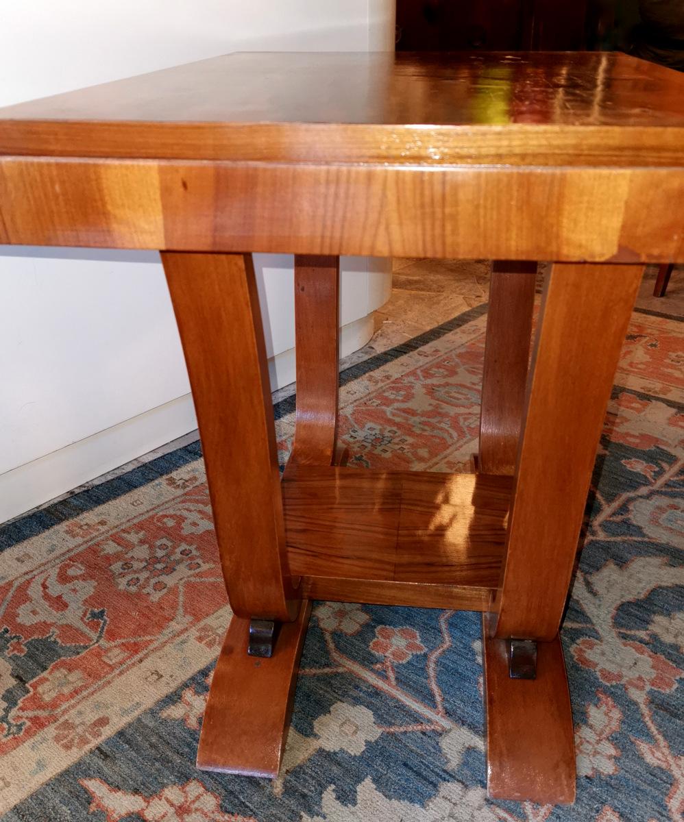 Other 20th Century Art Deco French Rectangular Side Table in Walnut
