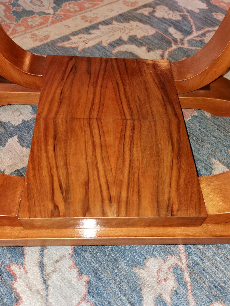 20th Century Art Deco French Rectangular Side Table in Walnut 2