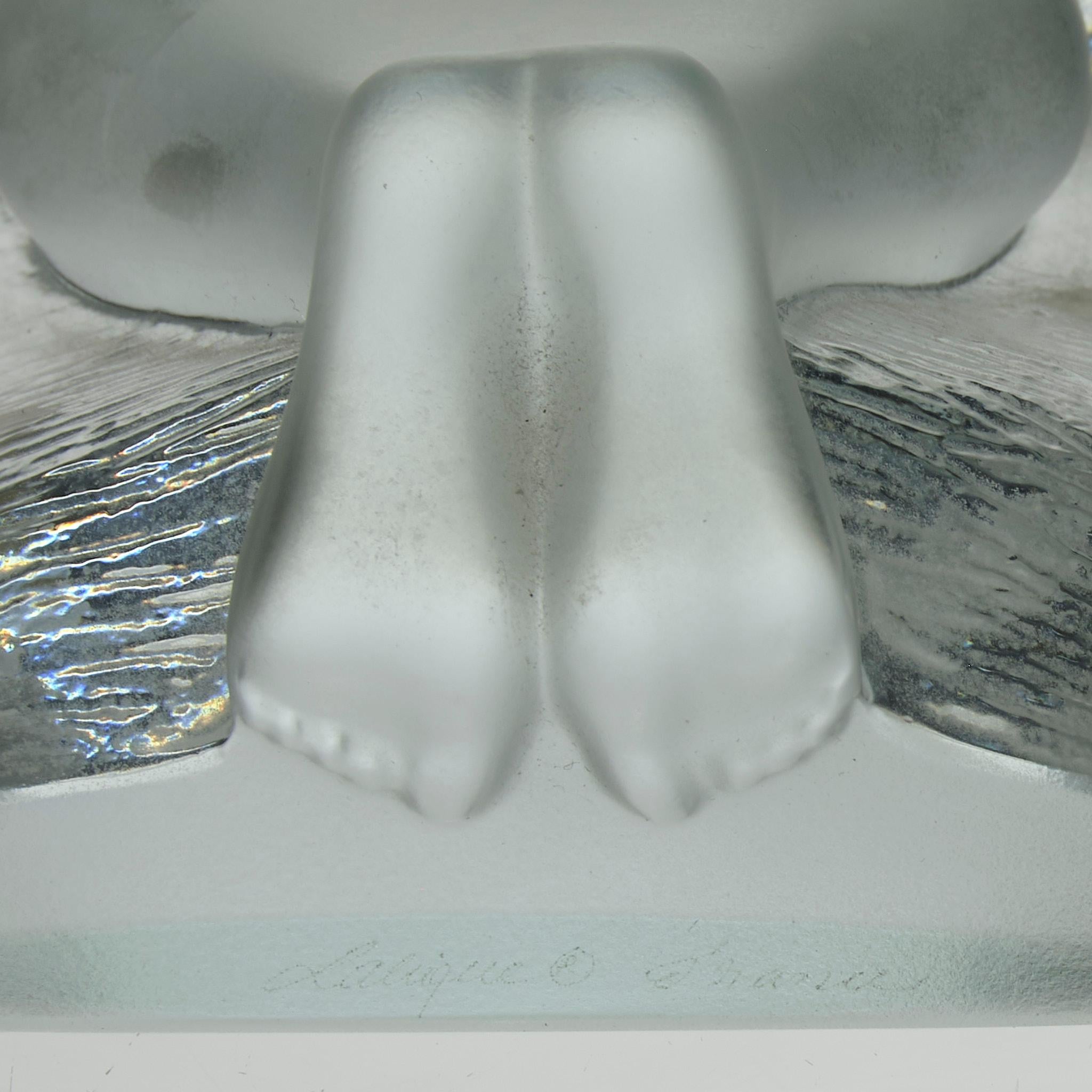 20th Century Art Deco Frosted Glass 