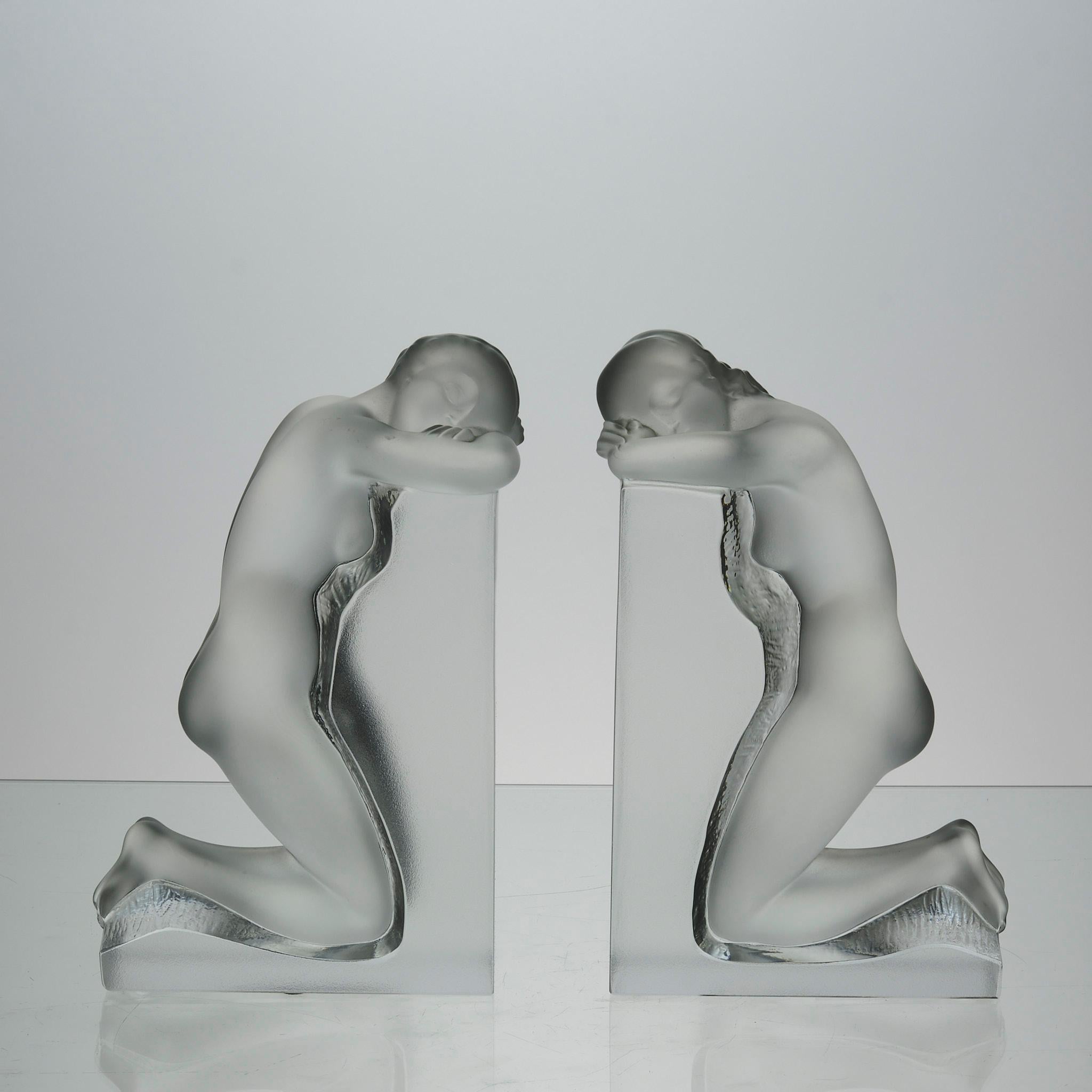 French 20th Century Art Deco Frosted Glass 