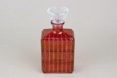 20th Century Art Deco Glass Decanter or Liquor Bottle, Austria ca. 1930