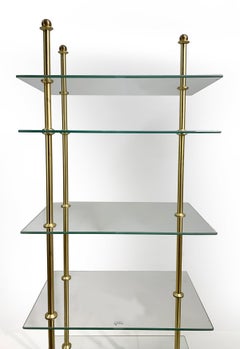 20th Century Art Deco Glass Display shelves, Italy, circa 1950s