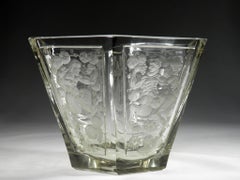 Art Deco Hand Engraved Bowl -Bacchanalia -20th Century Designed by: Max Roesler