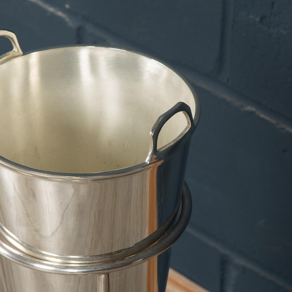 Silver 20th Century Art Deco Ice Bucket on Stand by Elkington & Co