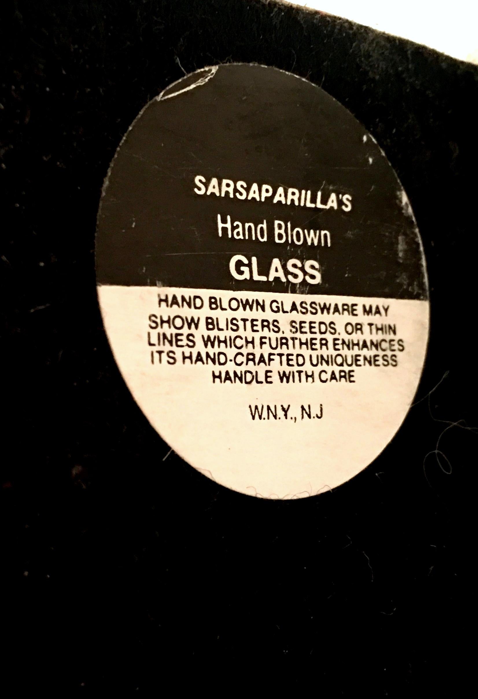 20th Century Art Deco Iron & Hand Blown Glass 