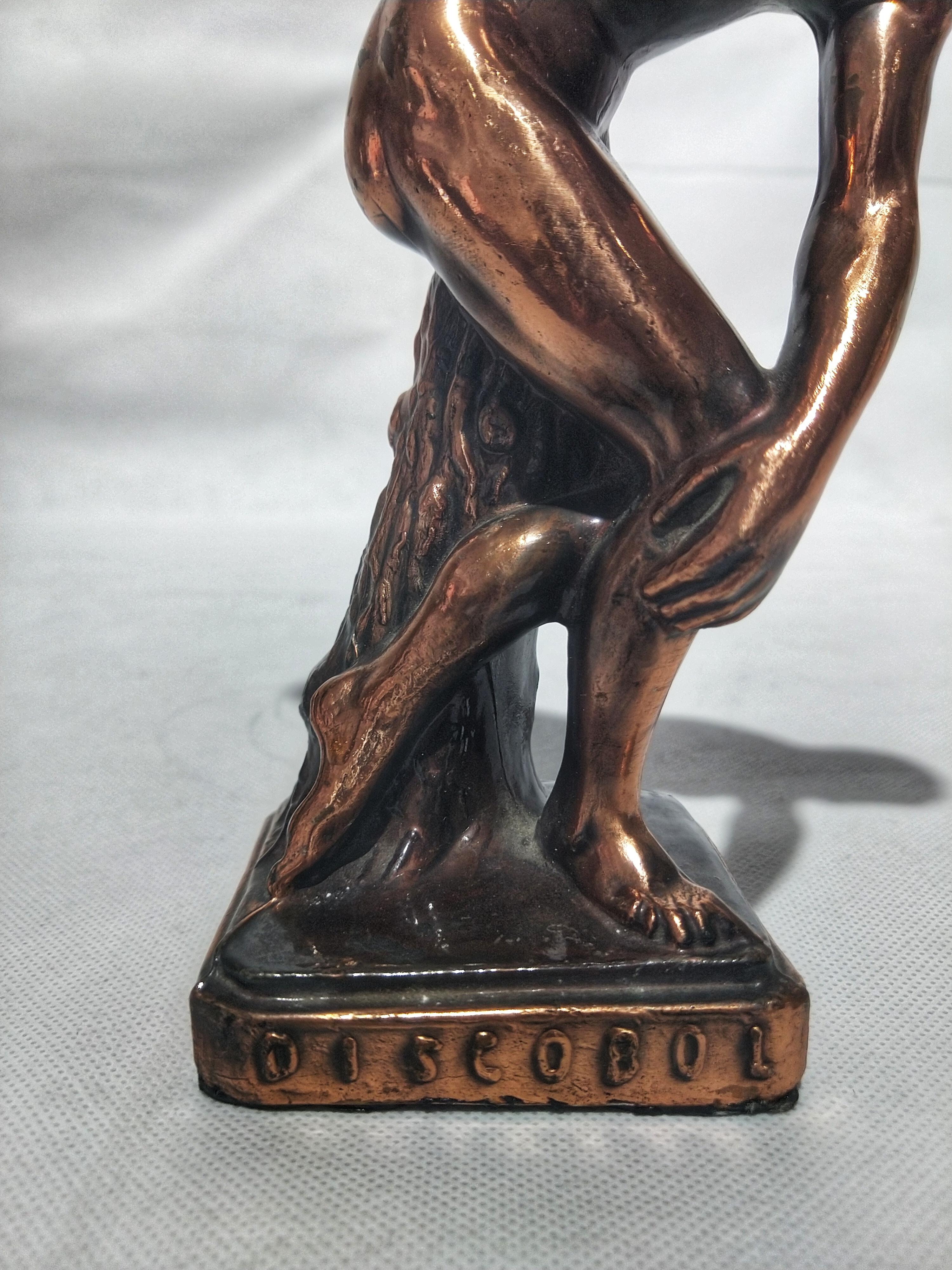 20th Century Art Deco Metame Sculpture Figure Bronze Discobolus For Sale 2