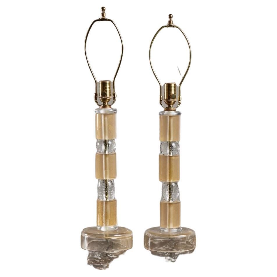 20th Century Art Deco Iron and Hand Blown Glass "Panther" Lamp By Sarsaparilla's at 1stDibs