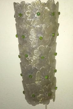 20th Century Art Deco Murano Glas with Gold Melts Two Flame Wall Sconce