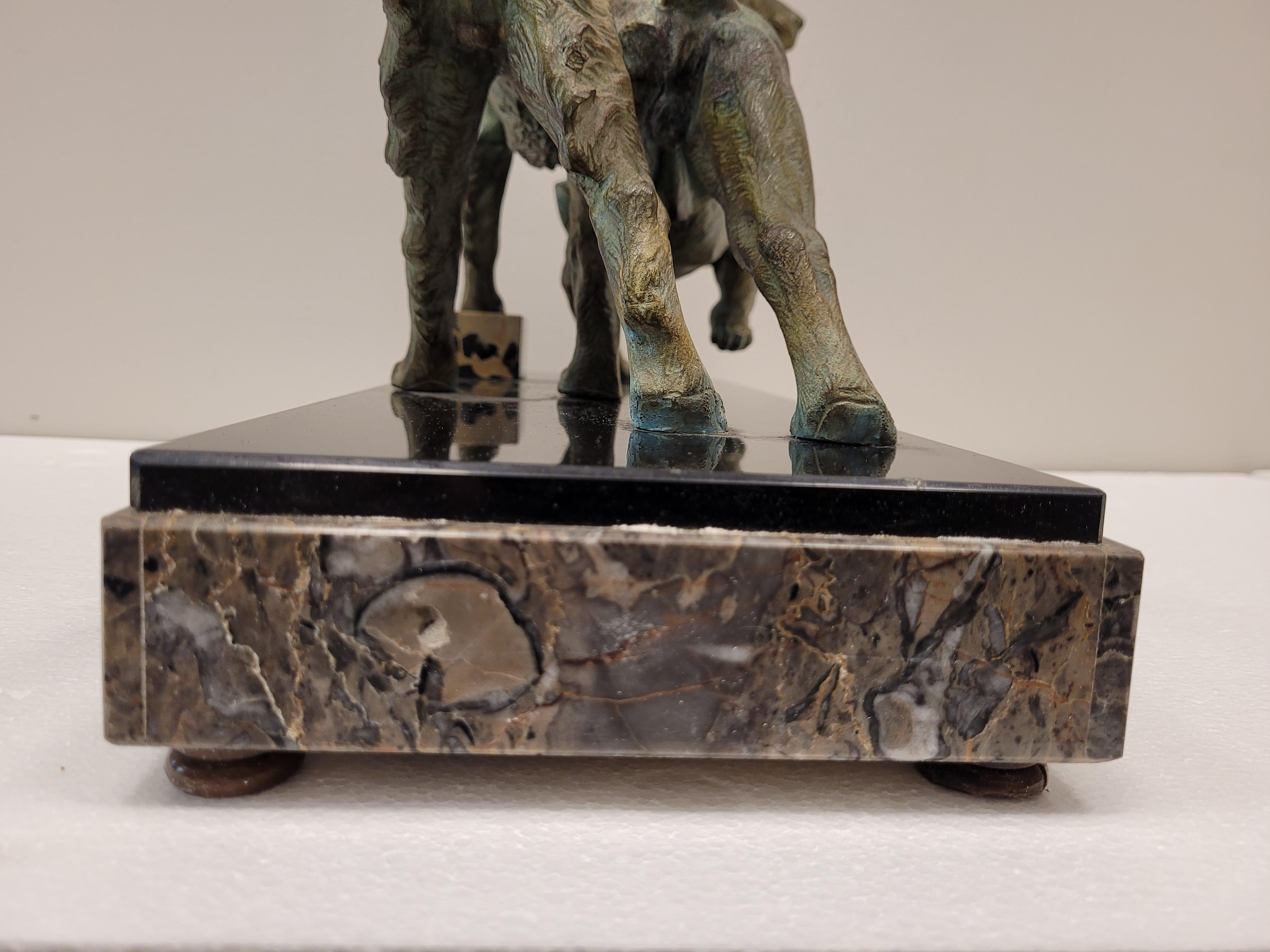 Bronze „Hunting Dogs“ von Clovis Masson, Art déco-Periode des 20. Jahrhunderts im Angebot 4