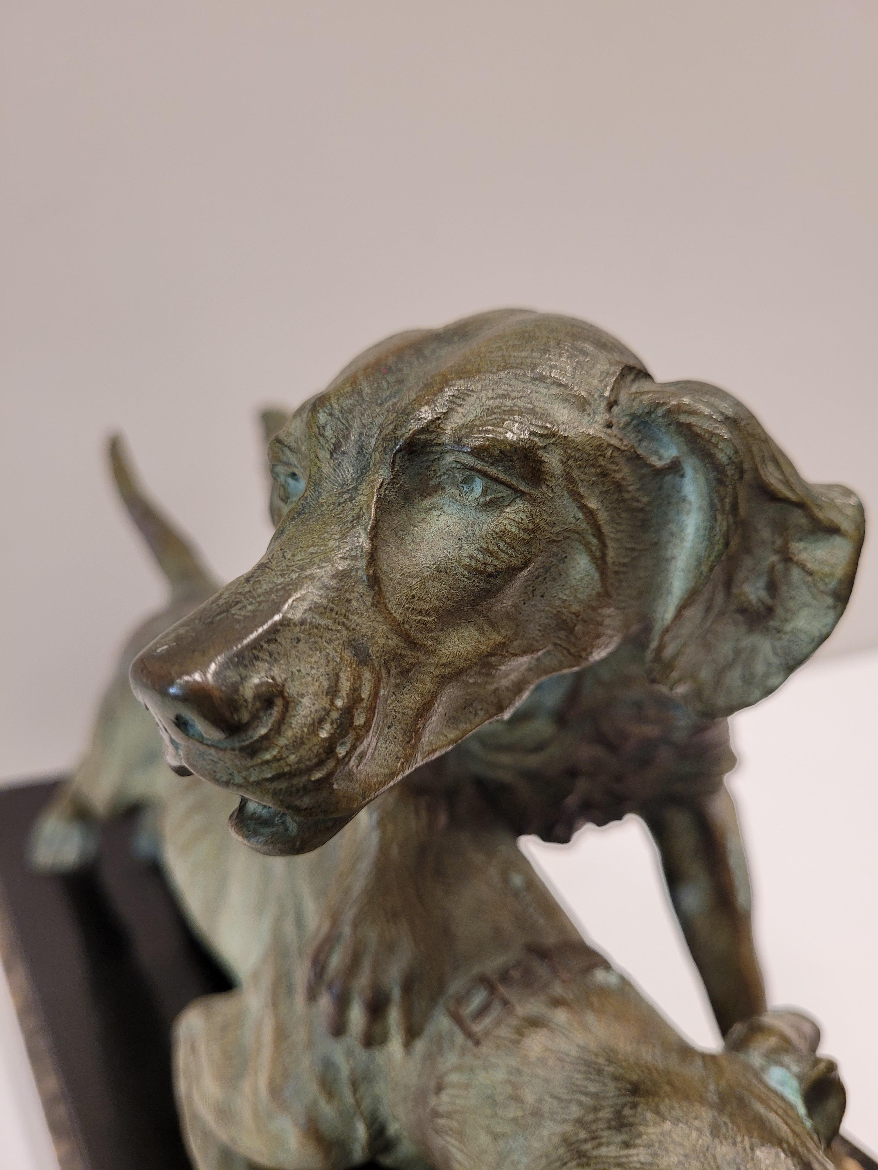 Bronze „Hunting Dogs“ von Clovis Masson, Art déco-Periode des 20. Jahrhunderts im Angebot 8