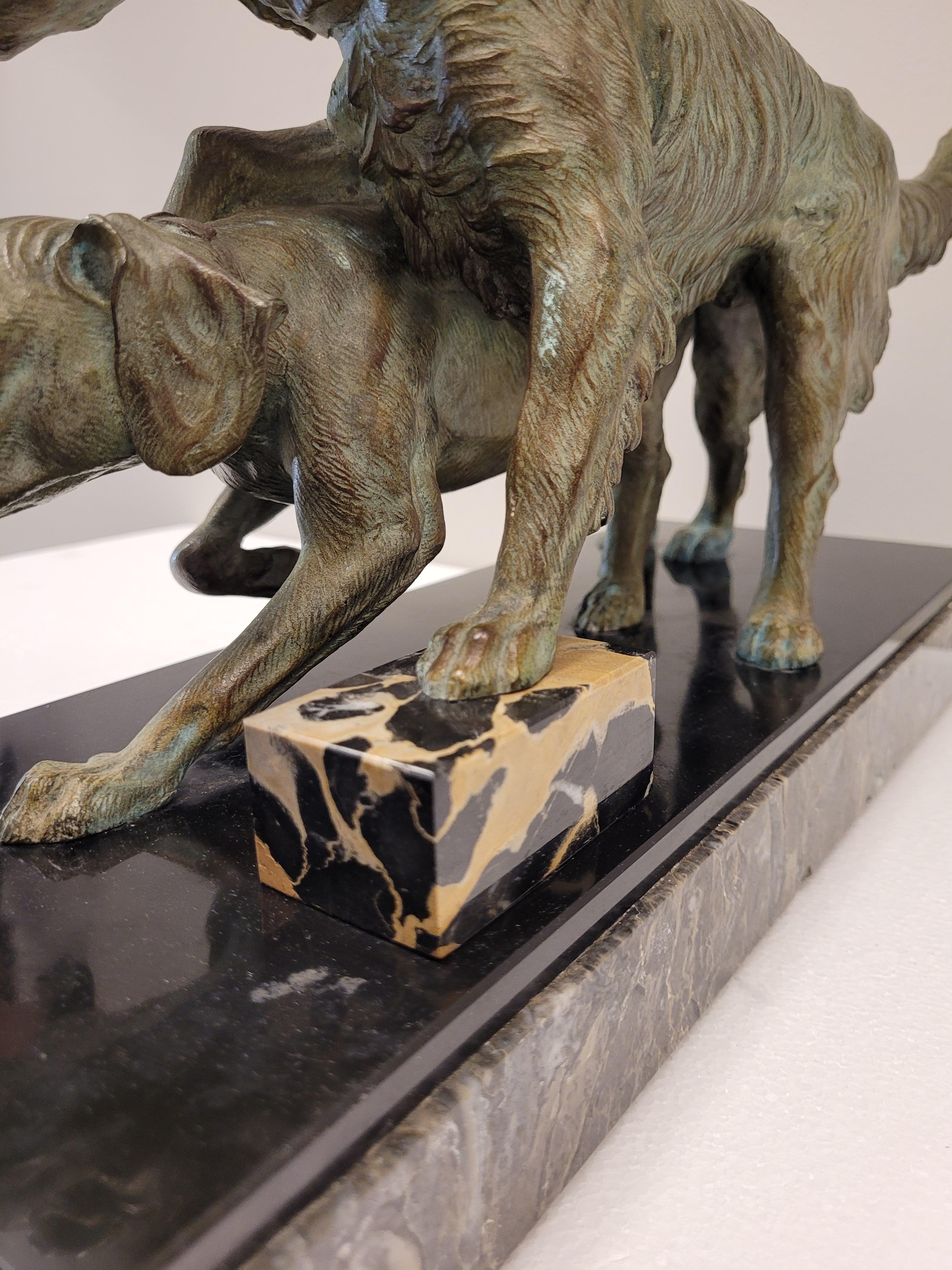 Bronze „Hunting Dogs“ von Clovis Masson, Art déco-Periode des 20. Jahrhunderts im Angebot 9
