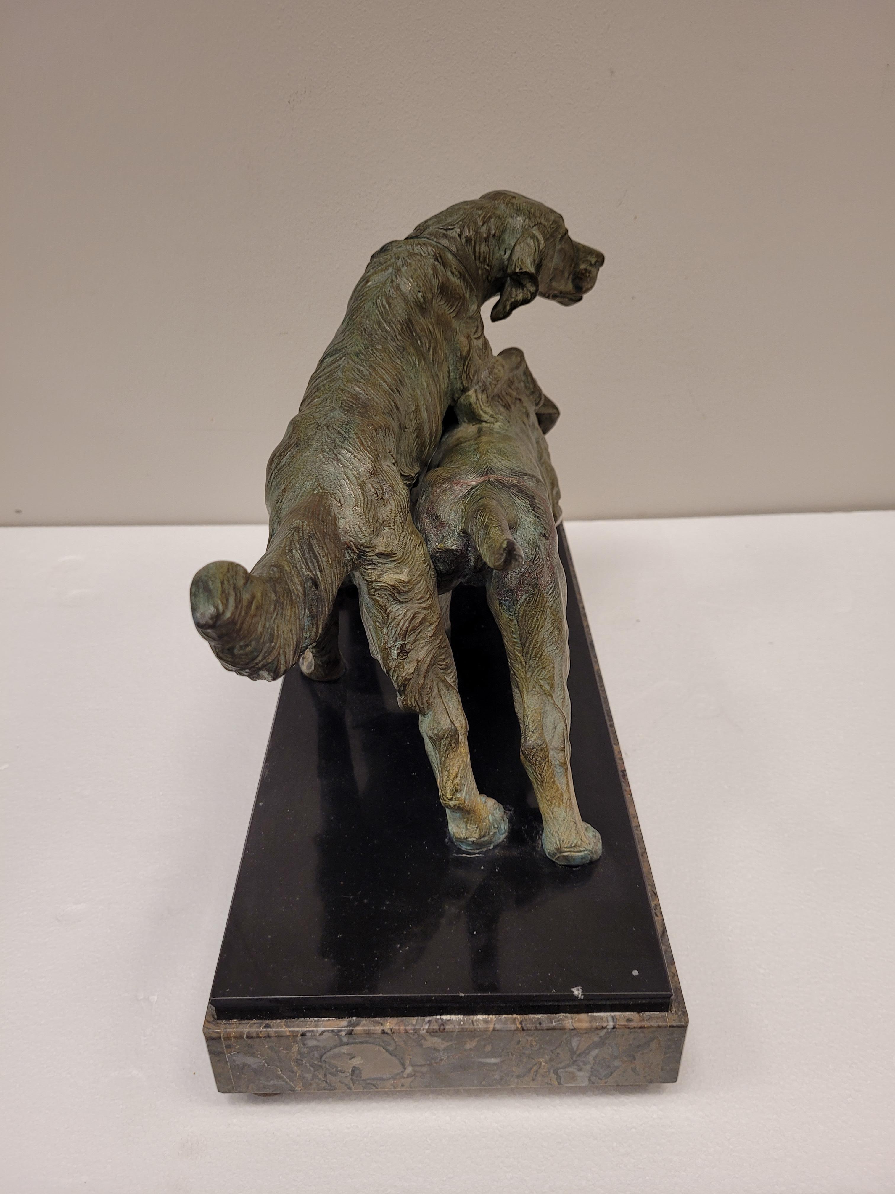 Bronze d'époque Art Déco du 20e siècle « Hunting Dogs » de Clovis Masson en vente 10