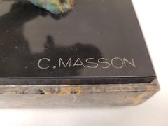 20th Century Art Deco Period Bronze "Hunting Dogs" by Clovis Masson