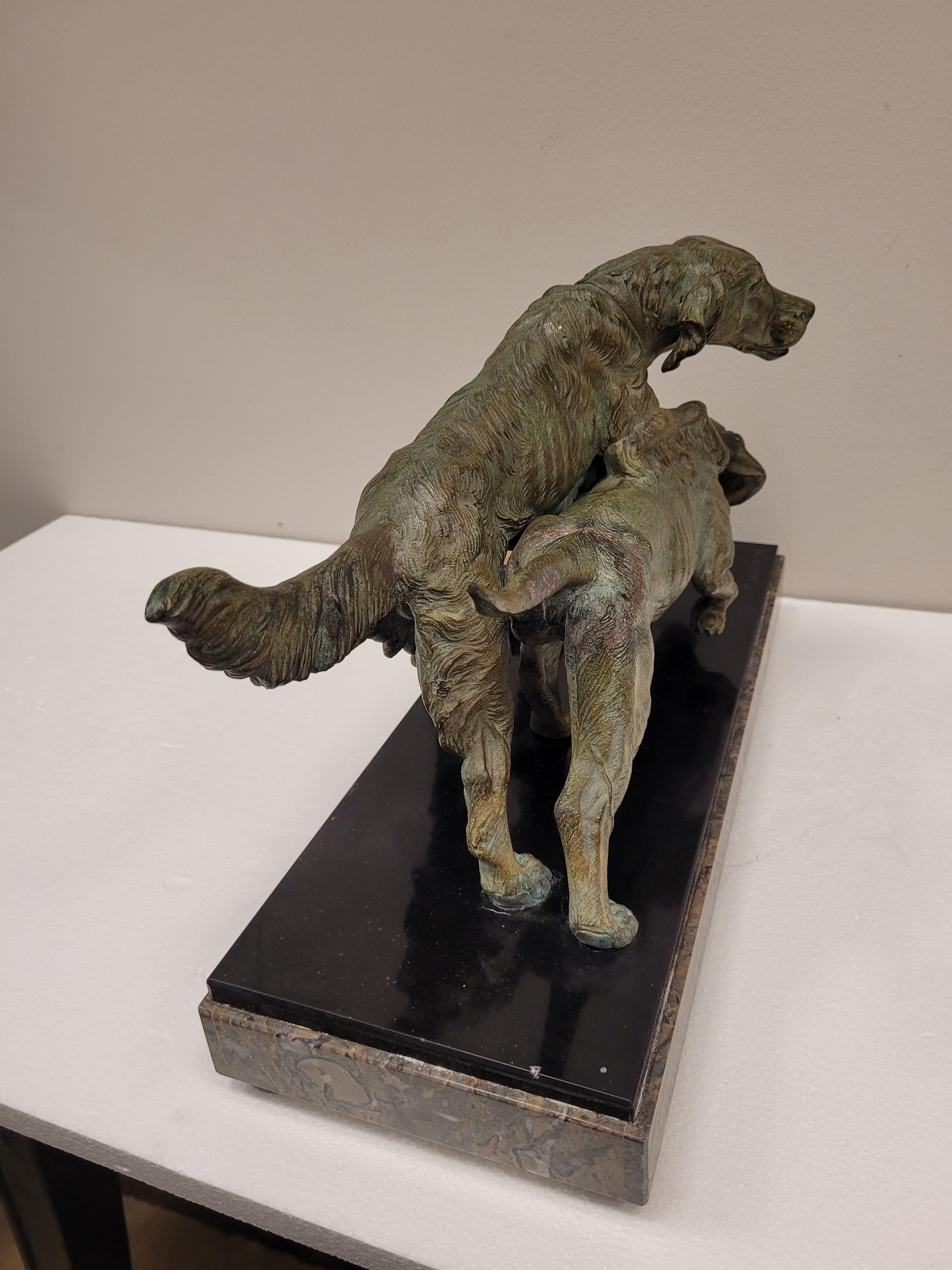 Bronze „Hunting Dogs“ von Clovis Masson, Art déco-Periode des 20. Jahrhunderts im Angebot 1