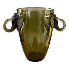 20th Century Art Déco Sculptural Glass Vase by Josef Inwald