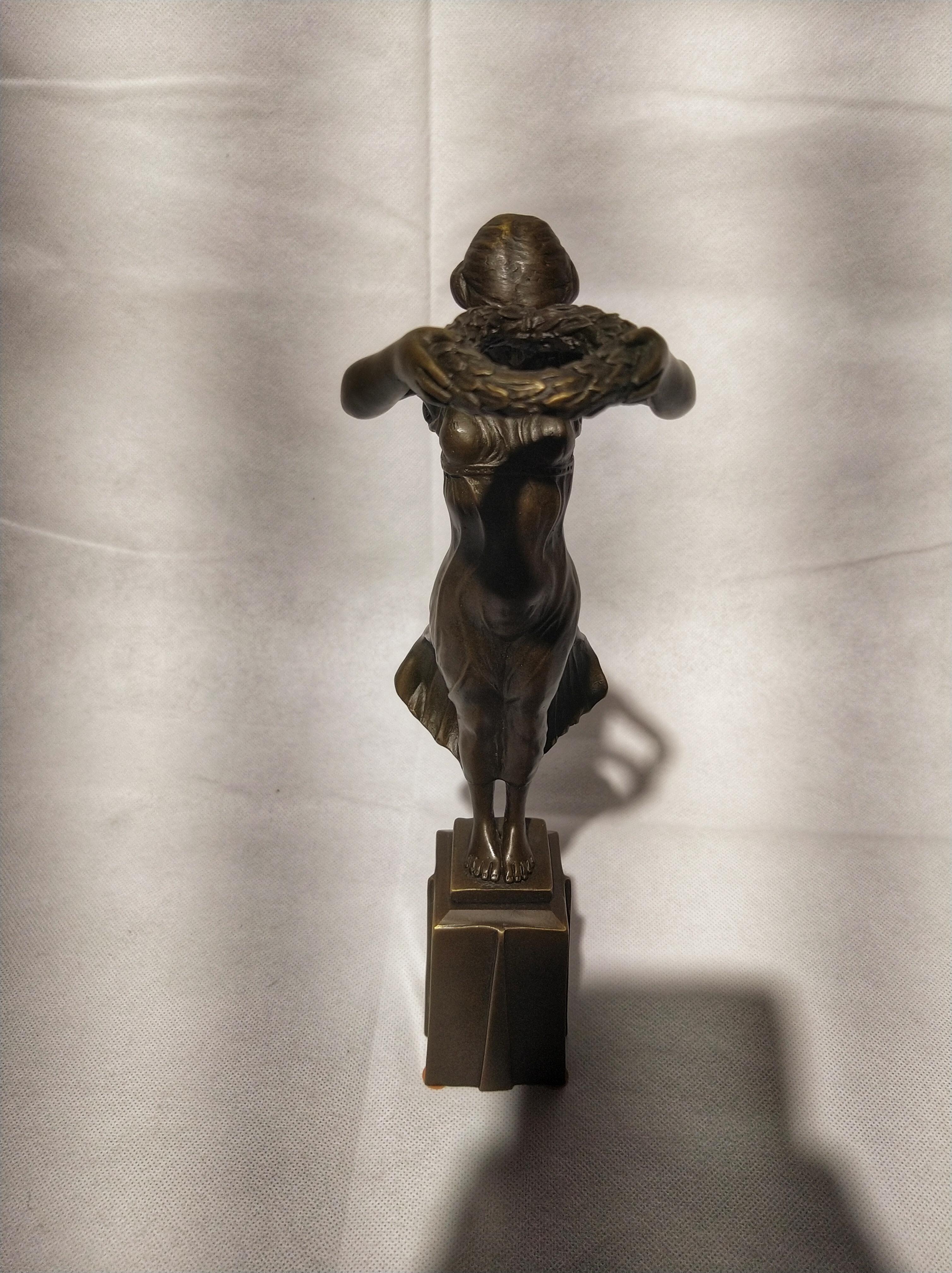 Late 20th Century 20th Century Art Deco Sculpture Figure Bronze Nymph Daphne By Milo For Sale