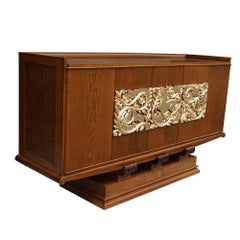 20th Century French Art Deco Sideboard, Oakwood Credenza by Christian Krass