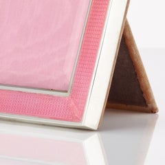 20th Century Art Deco Silver and Enamel Photograph Frame, circa 1925-1930