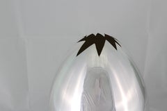 20th Century Art Deco Silver Egg Flower Vase Italy, 1930s