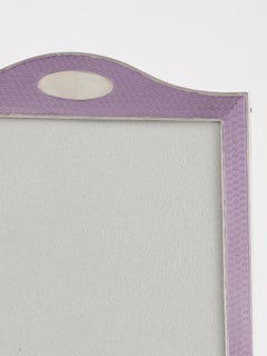 20th Century Art Deco Silver and Guilloche Enamel Photo Frame, Birmingham, 1927