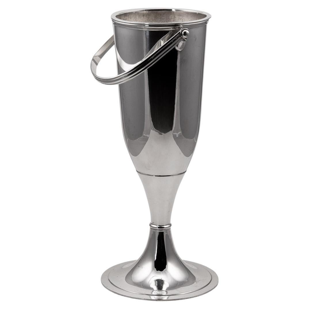 20th Century Art Deco Silver Plated Wine Cooler & Stand, c.1930