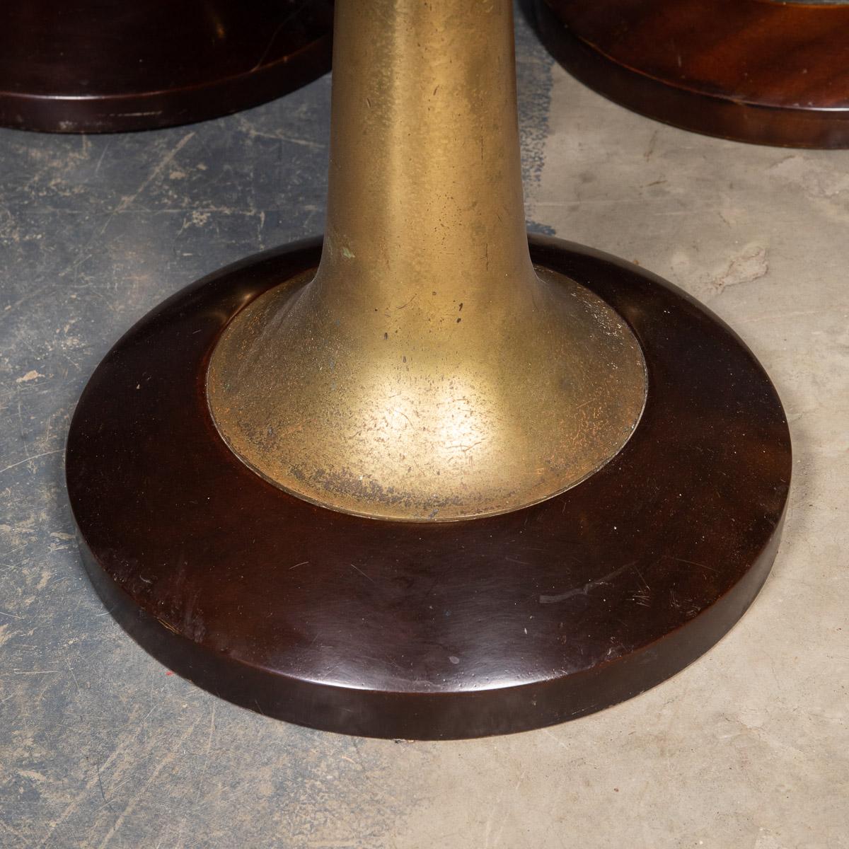 20th Century Art Deco Six Mahogany & Brass Swivel Chairs, Giuseppe Verdi c.1915 2