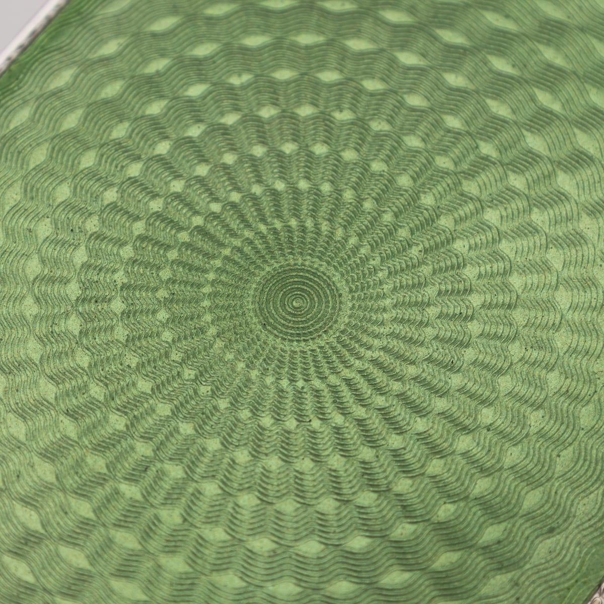 20. Jahrhundert Art Deco Massiv Silber & Guilloche Emaille Zigarettenetui c.1929 im Angebot 9