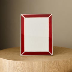 20th Century Art Deco Sterling Silver and Guilloche Enamel Photo Frame, 1925