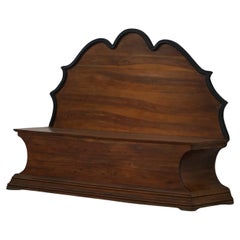 20° secolo  Panchina Art Déco in legno di noce, opera di un ebanista danese