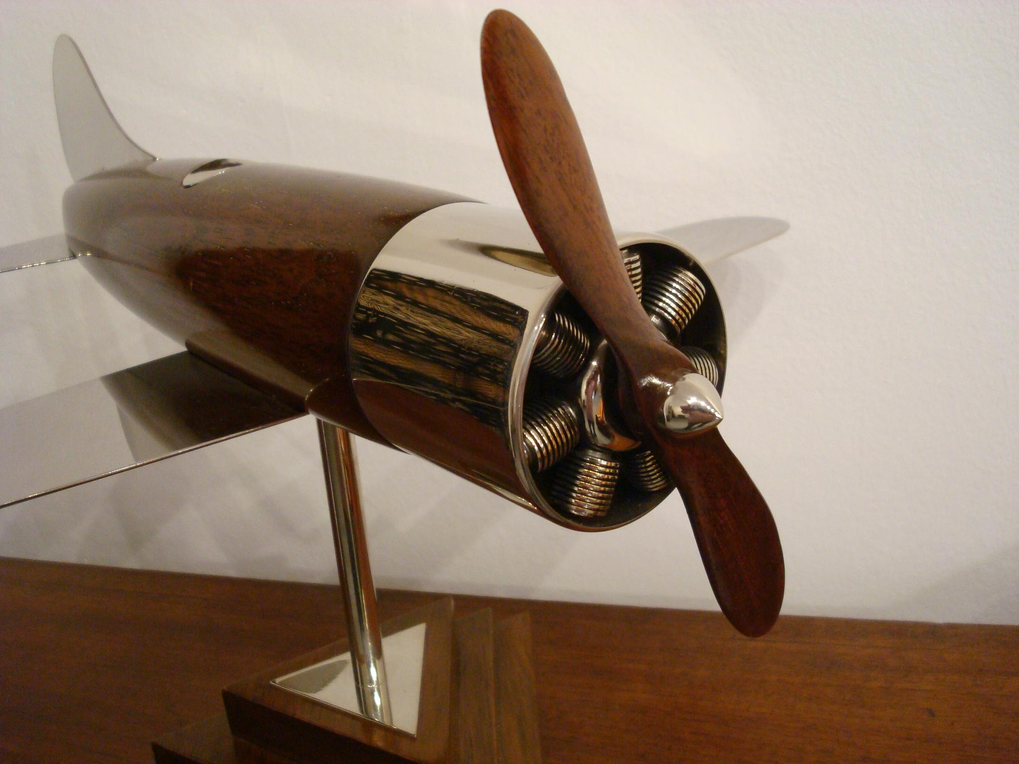 art deco airplane sculpture