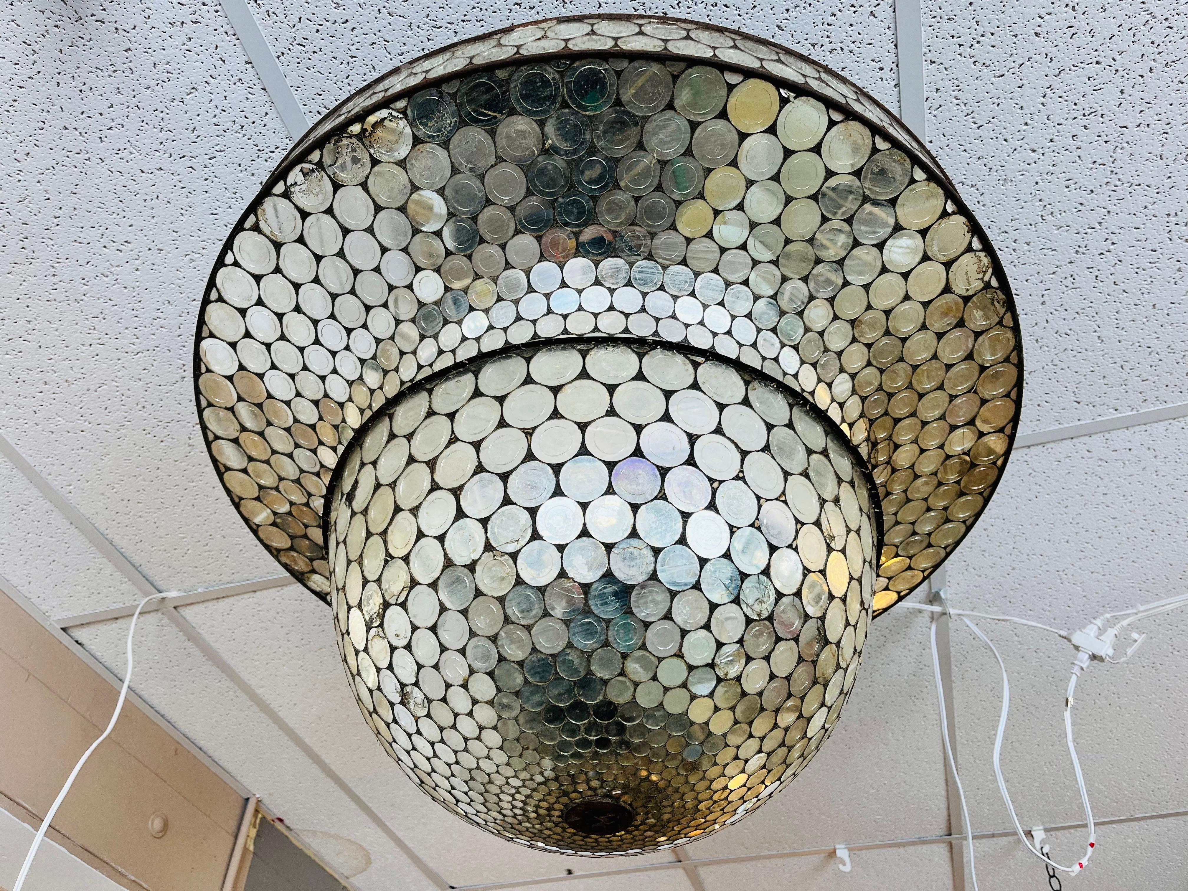 20th Century Art Deco Style Ballroom Roller Rink or Disco Ball or Bell Motorized In Fair Condition In Atlanta, GA